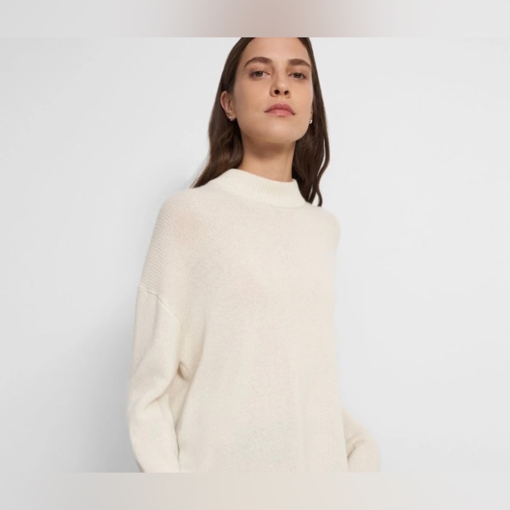 Theory cashmere wool sweater top size medium mock neck dolman
